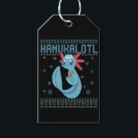 Etiquetas Para Regalos Hanukalotl Funny Axolotl Hanukkah Suéter feo<br><div class="desc">chanukah,  menorah,  hanukkah,  dreidel,  jewish,  feo,  sweater,  axolotl,  navidades,  de punto</div>