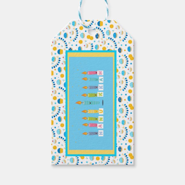 Etiquetas Para Regalos Hanukkah (Anverso)