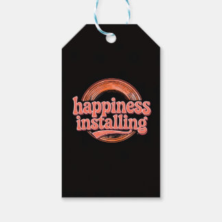 Etiquetas Para Regalos happiness.exe Instalando - Vintage Coral Retro 70s