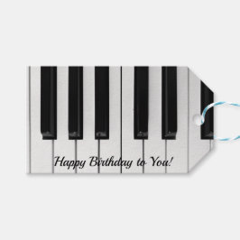 Etiquetas Para Regalos Happy birthday piano keys