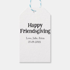 Etiquetas Para Regalos Happy friendsgiving add name with love date simple