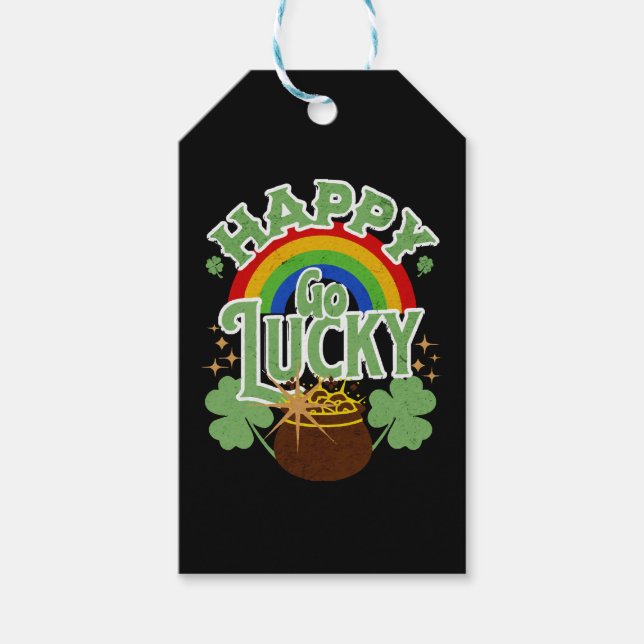 Etiquetas Para Regalos Happy Go Lucky (Anverso)