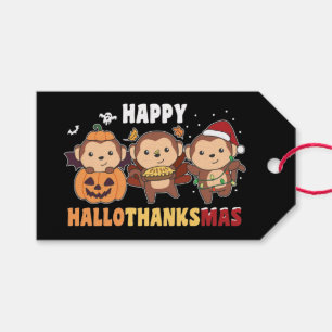 Etiquetas Para Regalos Happy Hallothanksmas Monkey Christmas Monkeys Gift