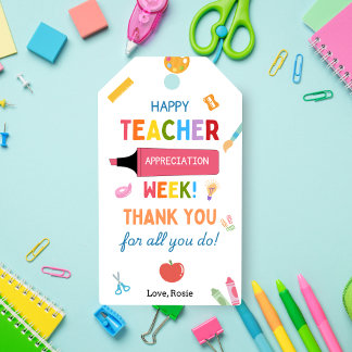 Etiquetas Para Regalos Happy Teacher Appreciation Week Gift Tags
