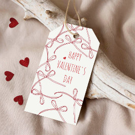 Etiquetas Para Regalos Happy Valentine’s Day – Ribbon Bows | Minimal Love