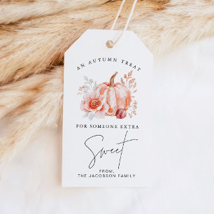 Etiquetas Para Regalos HARLOW Calabaza Floral Otoño Regalo Día de Acción