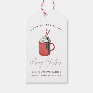 Etiquetas Para Regalos HARLOW Cosy Hot Cocoa Navidades de regalo de la fa