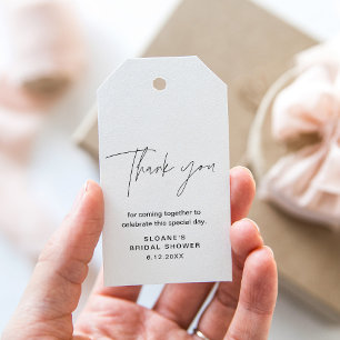 Etiquetas Para Regalos HARLOW Minimalista Bridal Shower Gracias