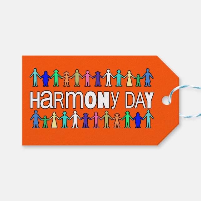 Etiquetas Para Regalos Harmony Day Australia  (Frente (Horizontal))