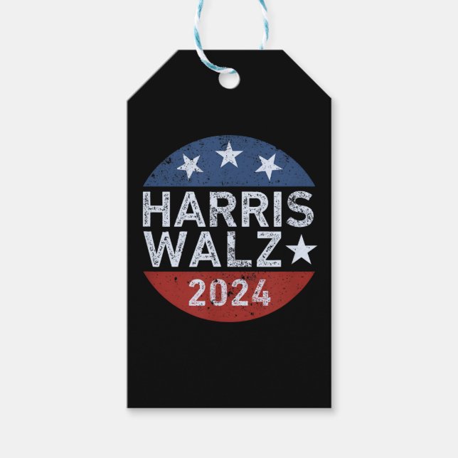 Etiquetas Para Regalos Harris Walz Waltz (Anverso)