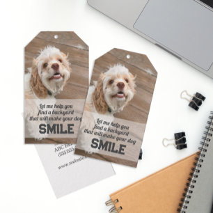 Etiquetas Para Regalos Haz que tu perro sonríe inmobiliario pase por