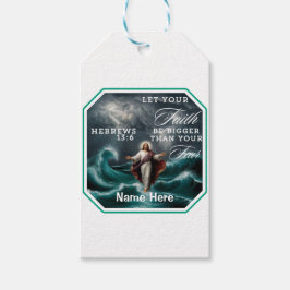 Etiquetas Para Regalos Hebreos 13:6 Personalizado de Fe por Temor Afirmac