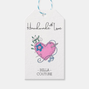 Etiquetas Para Regalos Hecho a mano con amor Cute tema de coser