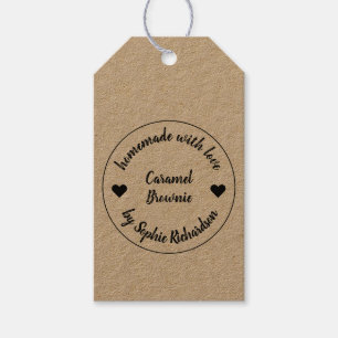 Etiquetas Para Regalos Hecho con Amor Corazón de cocción de hormigón ca