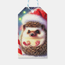 Hedgehog Holiday Hedgie Gift Pegatinas