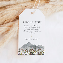 Etiquetas Para Regalos HEIDI Boho Watercolor Wildflower Mountain Favor