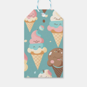 Etiquetas Para Regalos Helado colorido lindo