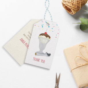 Etiquetas Para Regalos Helado simple crema Minimalista vainilla