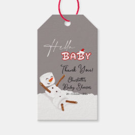 Etiquetas Para Regalos Hello Baby Cute Snowman Baby Shower