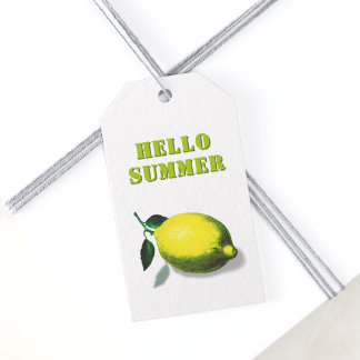 Etiquetas Para Regalos Hello Summer Green Lemon Favor