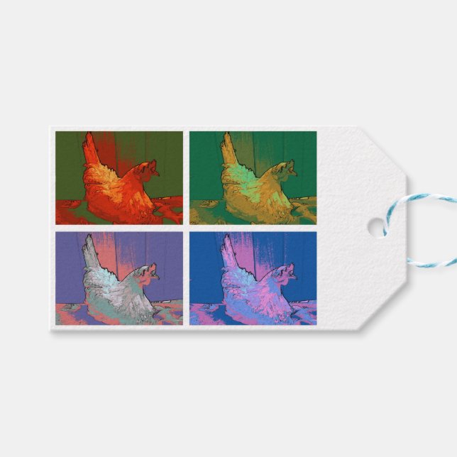 Etiquetas Para Regalos Hen (Frente (Horizontal))