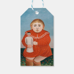 Etiquetas Para Regalos Henri Rousseau - Niño con muñeca