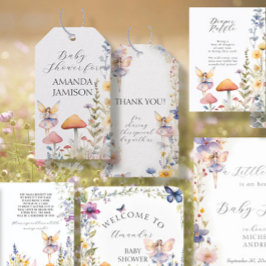 Etiquetas Para Regalos Herencias encantadas de cabra Floral Bebé ducha