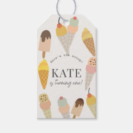 Etiquetas Para Regalos Here's the Scoop Colorful Ice Cream 1st Birthday