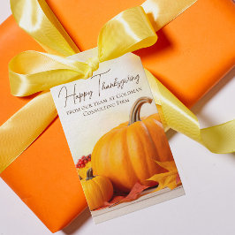 Etiquetas Para Regalos Hermosa Calabaza de Personalizable Feliz de Acción