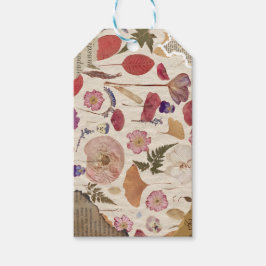 Etiquetas Para Regalos Hermosa Floral Presionada