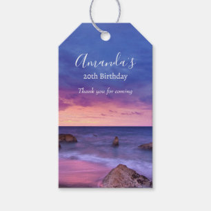 Etiquetas Para Regalos Hermosa fotografía de la costa atardecer Gracias
