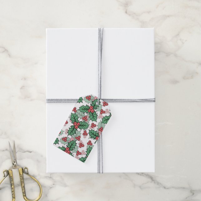 Etiquetas Para Regalos Hermosa Mistletoe (Con cuerda)