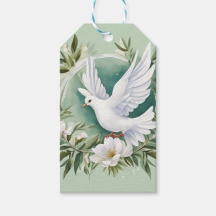 Etiquetas Para Regalos Hermosa paloma blanca de la paz