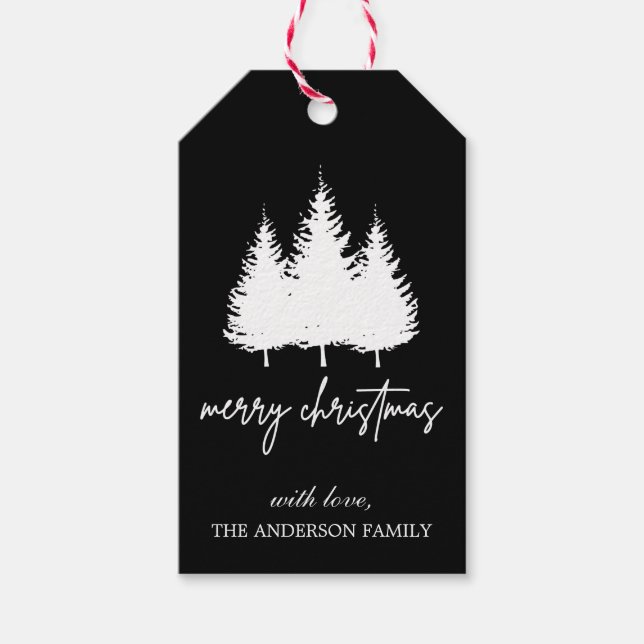 Etiquetas Para Regalos Hermosa y elegante Navidad personalizada (Anverso)