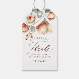Etiquetas Para Regalos Hermosas flores de otoño Boda Gracias