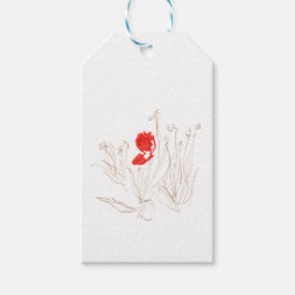 Etiquetas Para Regalos Hermoso tulipán en el viento y la lluvia