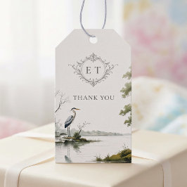 Etiquetas Para Regalos Heron Lake Toile French Country Wedding Monogram