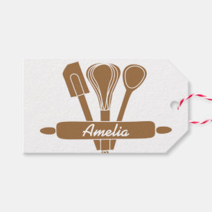 Etiquetas Para Regalos Herramientas de repostería personalizadas con nomb
