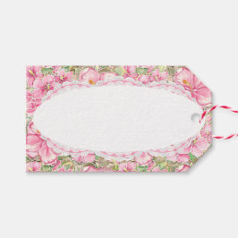 Etiquetas Para Regalos Hibiscus & lace PINK
