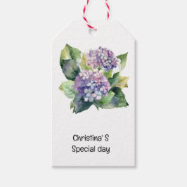Etiquetas Para Regalos Hidrangea flores flora florista amante acuarela