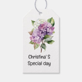 Etiquetas Para Regalos Hidrangea flores flora florista amante acuarela