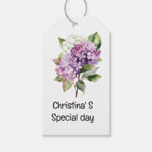 Etiquetas Para Regalos Hidrangea flores flora florista amante acuarela