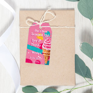 Etiquetas Para Regalos Hielo retro rosa escopeta ducha de novia favo