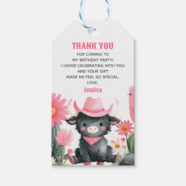 Etiquetas Para Regalos Highland Cow Western Kids Birday Gracias