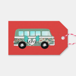 Etiquetas Para Regalos Hippie Camper Van Love Heart Divertido romántico