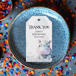 Etiquetas Para Regalos Hippo y burbujas Baby Shower Favor
