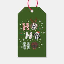 Etiquetas Para Regalos Ho Ho Ho Ho Great Dane Feliz Navidad
