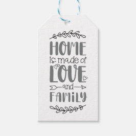 Etiquetas Para Regalos Hogar hecho de amor y familia amor lindo flor quo