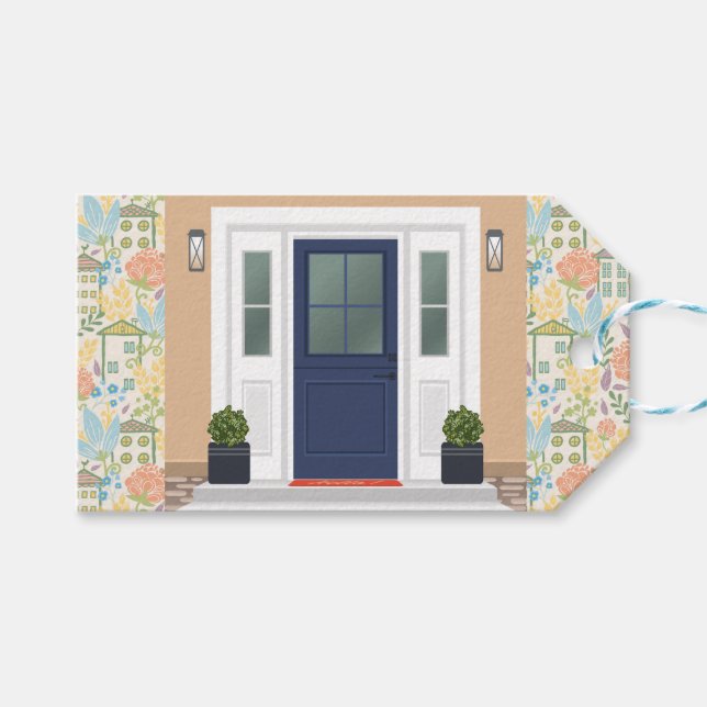 Etiquetas Para Regalos Hogar Nuevo (Frente (Horizontal))
