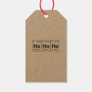 Etiquetas Para Regalos HoHoHo Holmium Elemento Tabla periódica Ciencia de